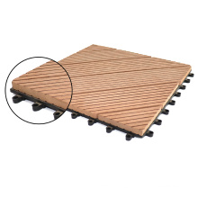 Anti-Slip Anti-UV Balcony Floor Tiles Interlocking Wood Flooring Composite Deck DIY Tile